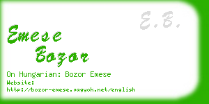 emese bozor business card